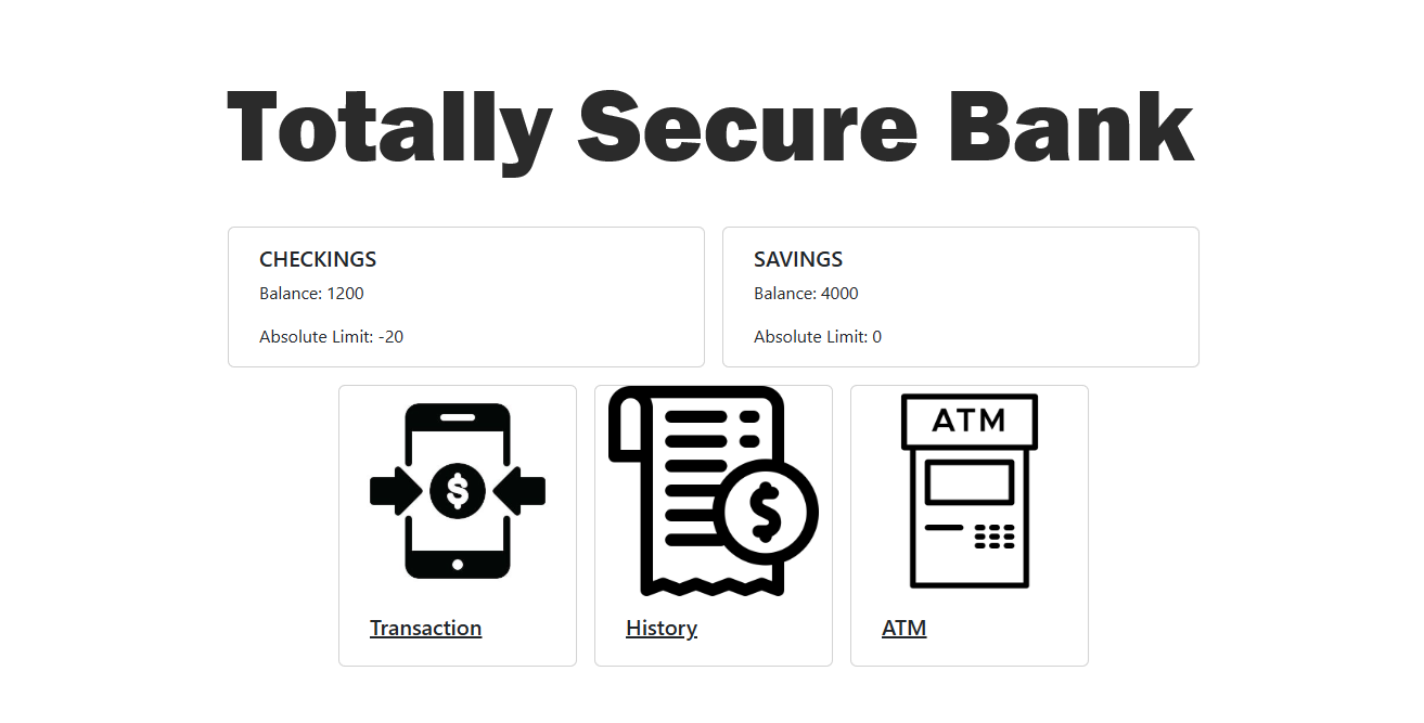 Totally Secure Bank